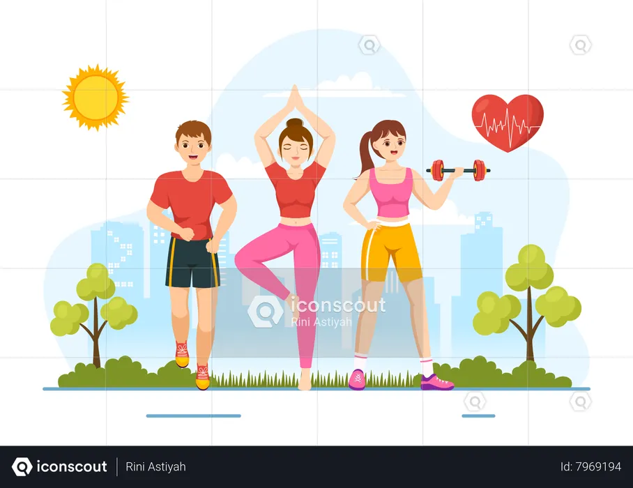 Healthy Lifestyle  Illustration