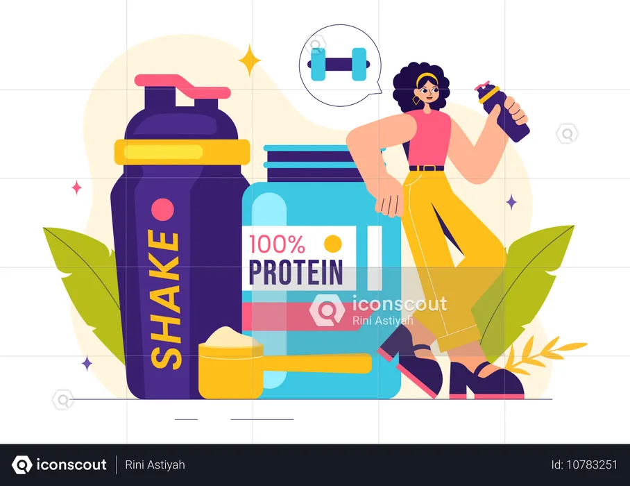 Healthy Protein Supplements  Illustration