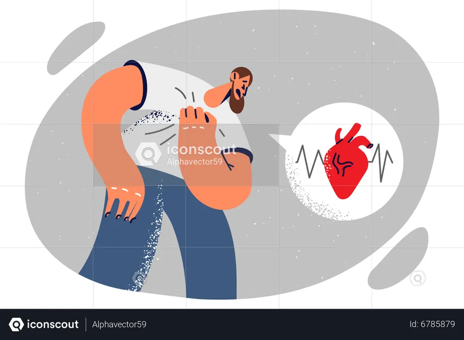 Heart attack  Illustration