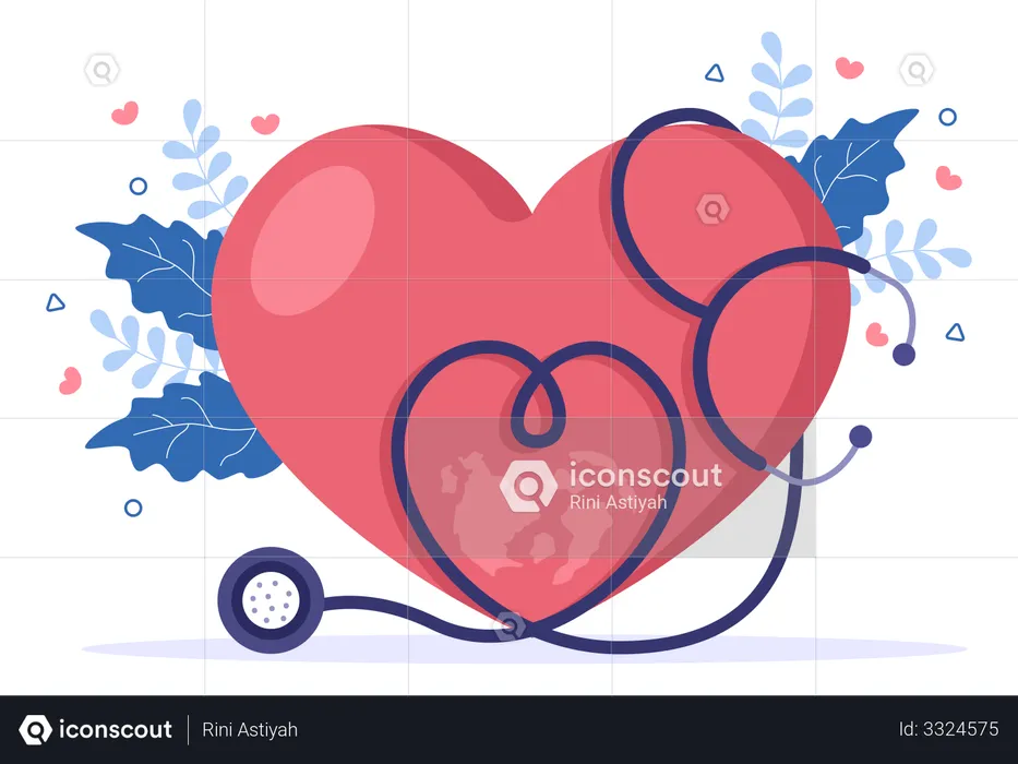 Heart Day  Illustration