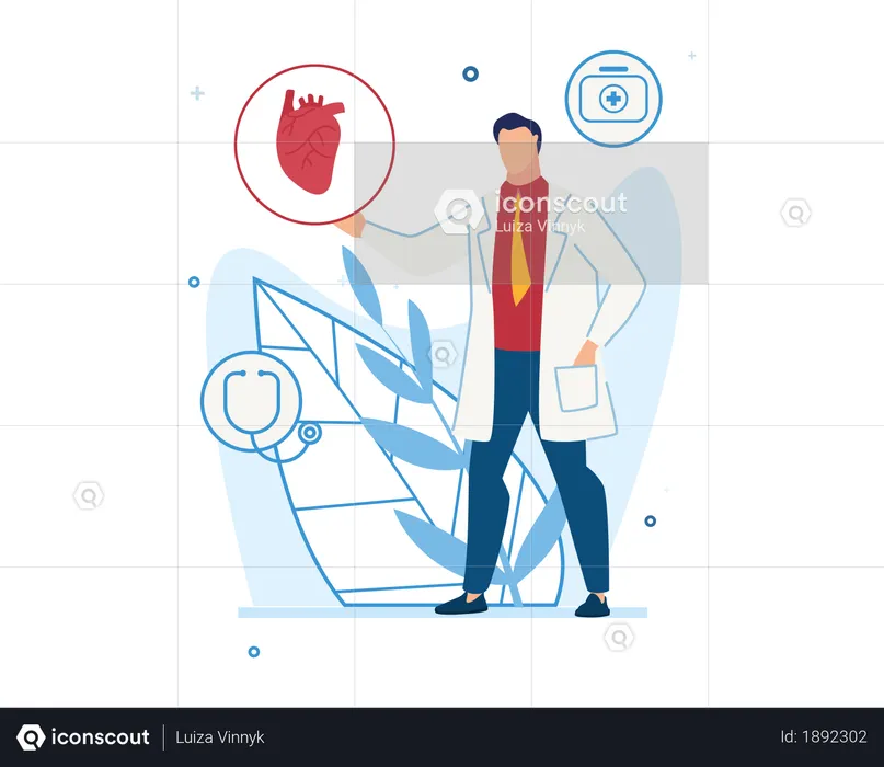 Heart doctor concept  Illustration