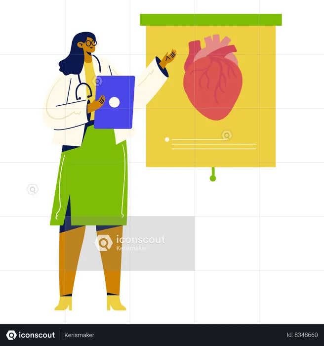 Heart health report  Illustration