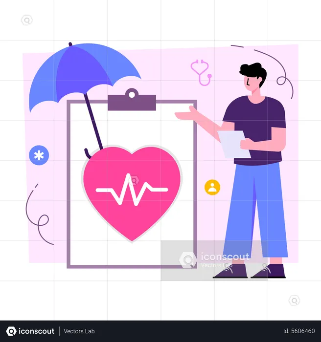 Heart Insurance  Illustration