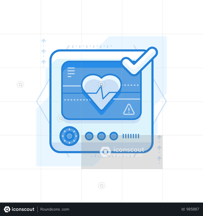 Best Premium Heart Monitor Illustration download in PNG & Vector format