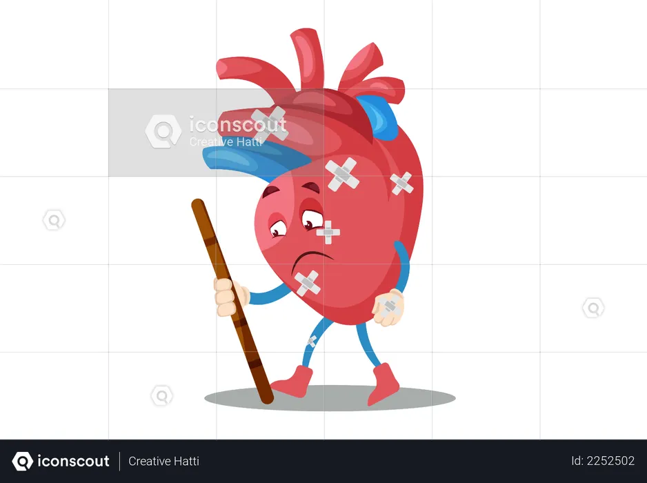 Heart weakness  Illustration