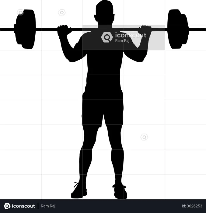 Heavy weight lifting  Illustration