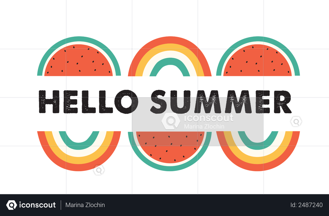 Download Best Premium Hello Summer Illustration Download In Png Vector Format