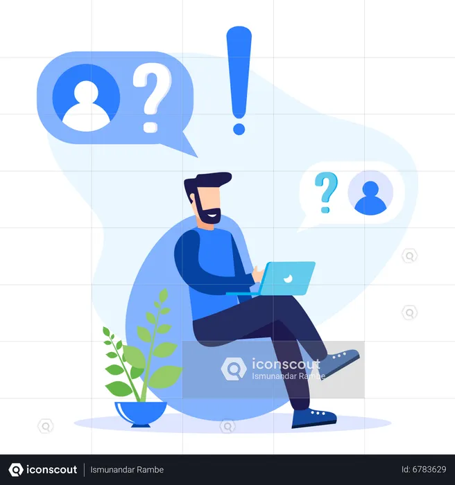Helpdesk Question and answer  Illustration