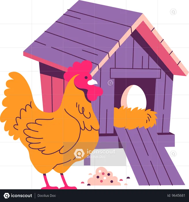 Hen farm  Illustration