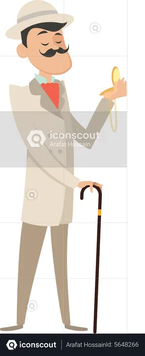 Herren schauen zu  Illustration
