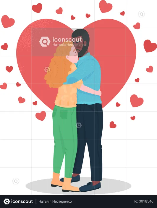 Couple heureux  Illustration