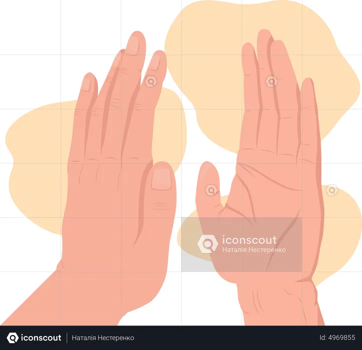 High Five Gesture  Illustration