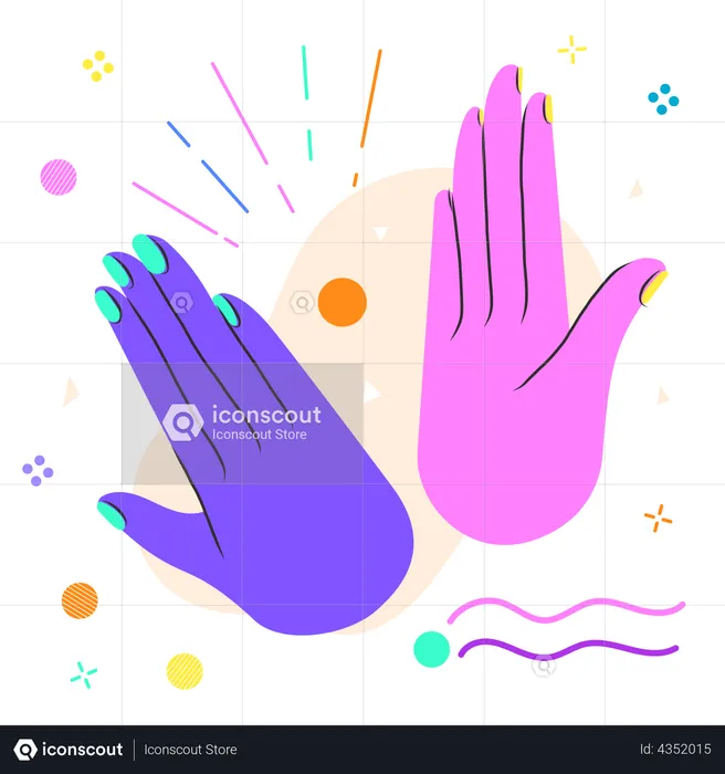 High Five  Illustration