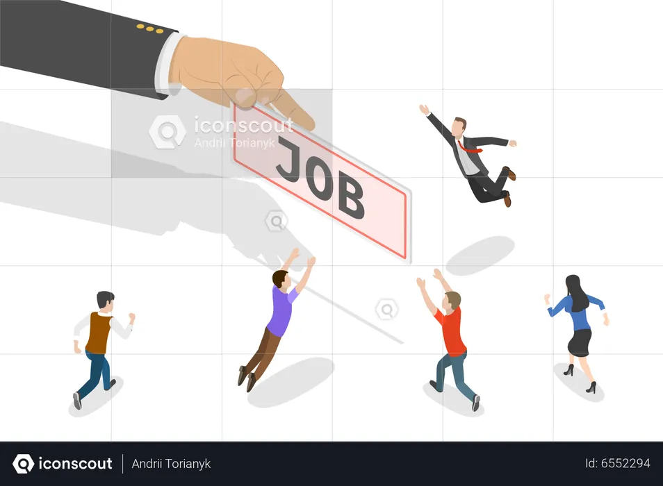 High Unemployment Caused by Pandemic and Global Lockdown  Illustration