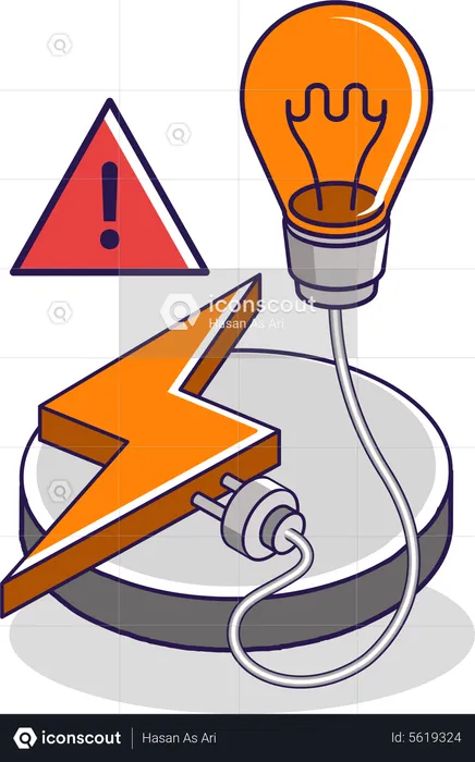 High voltage power warning  Illustration