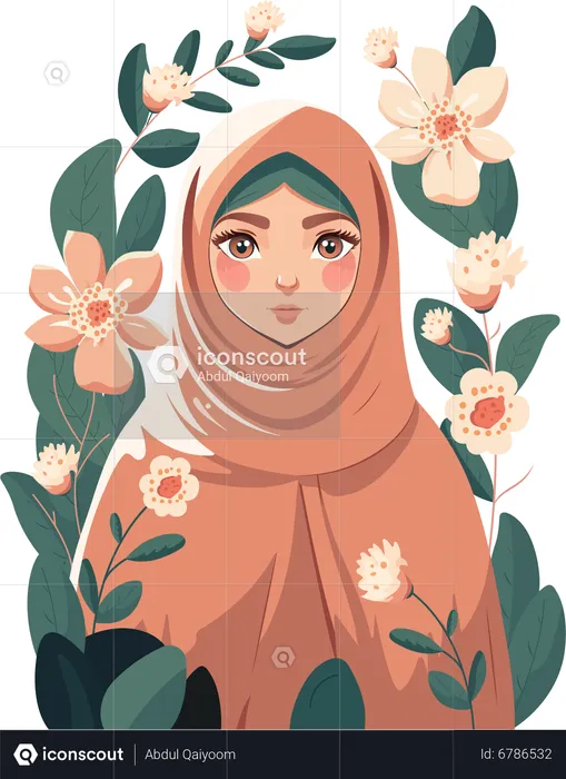 Hijab Female  Illustration