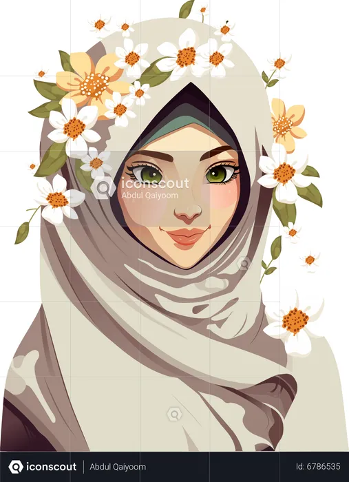 Hijab-Frau  Illustration