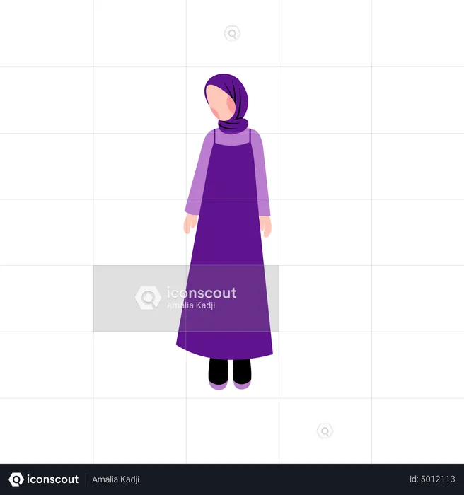 Hijab model give pose  Illustration