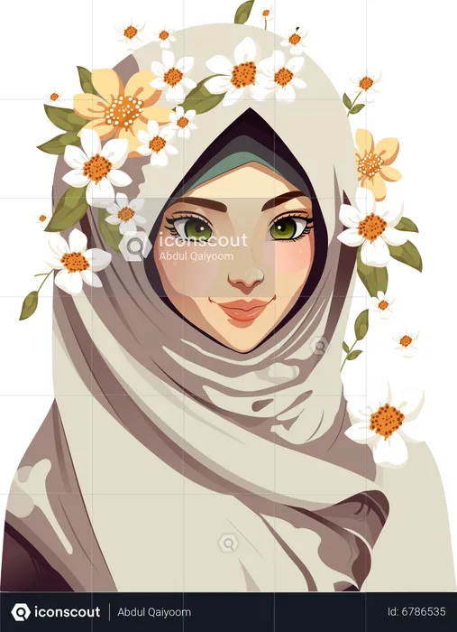 Hijab Woman  Illustration