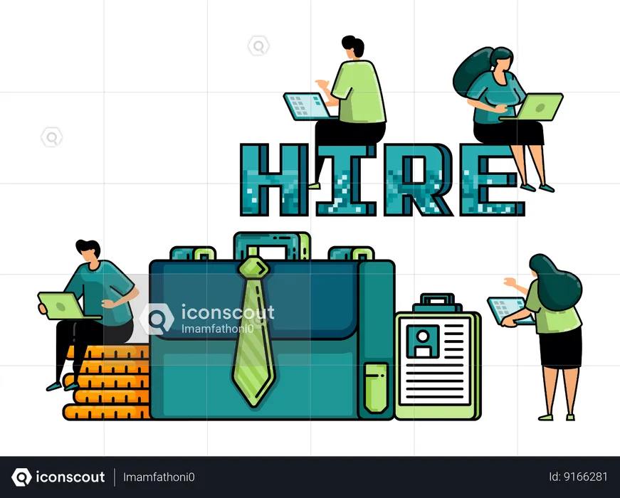 Hire employee  Illustration