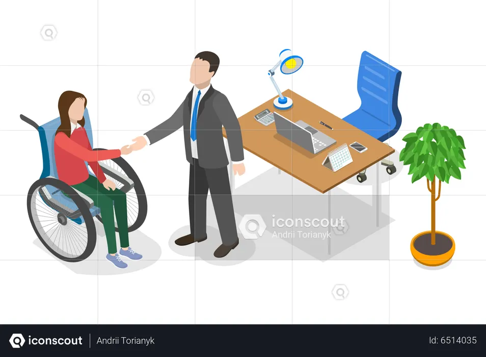 Hiring People With Disabilities  Illustration