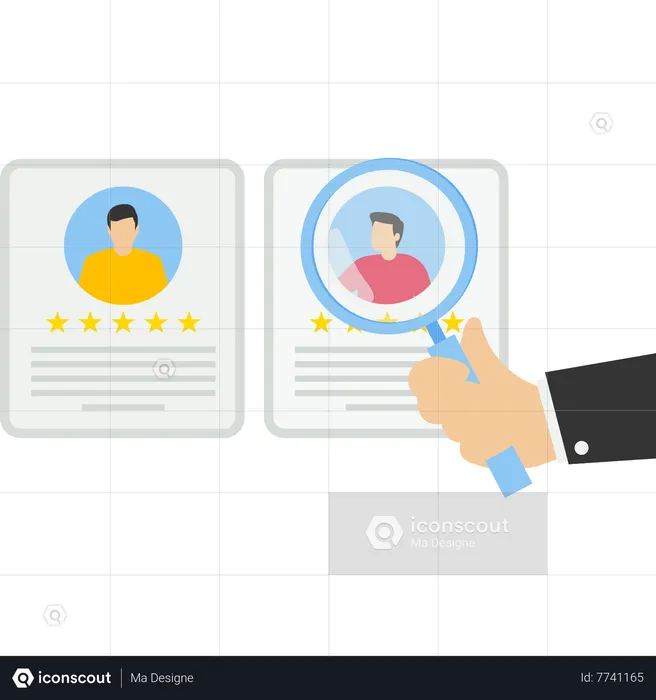 Hiring recruitment open job design info label template  Illustration