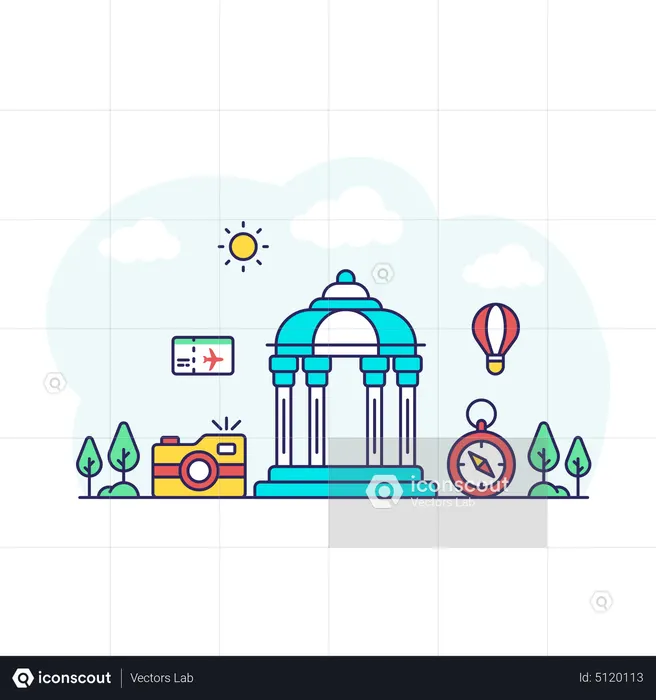 Historical Building  Illustration