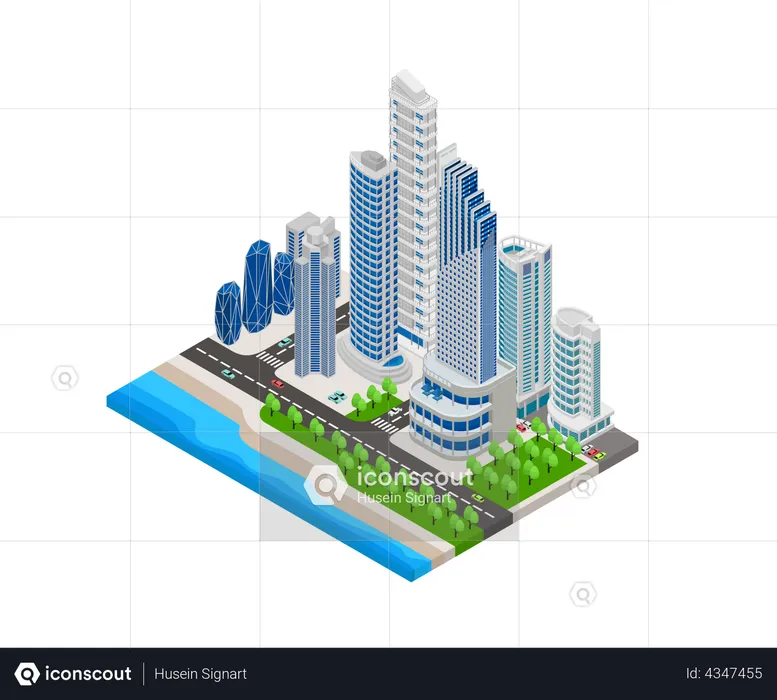 Hochhaus  Illustration