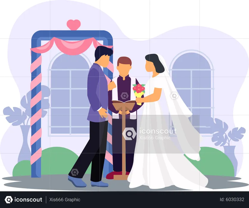 Hochzeitstag  Illustration