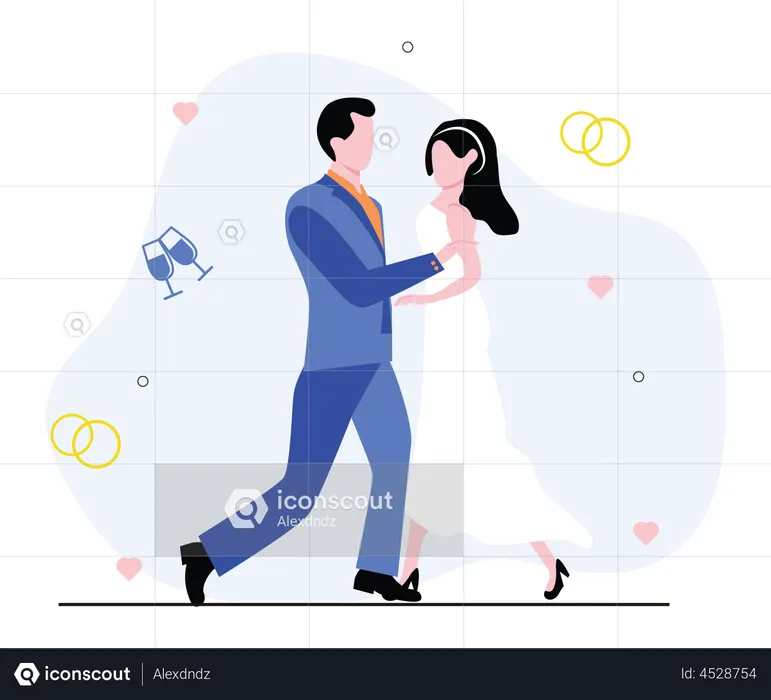 Hochzeitstanz  Illustration