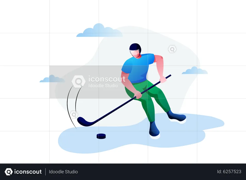 Hockey player  Illustration