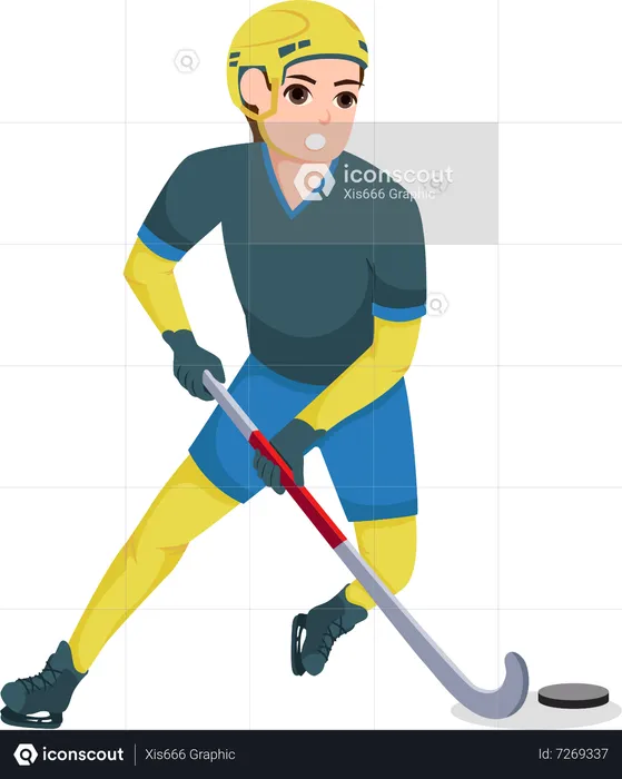 Hockey Player  Illustration