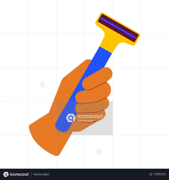 Holding razor  Illustration