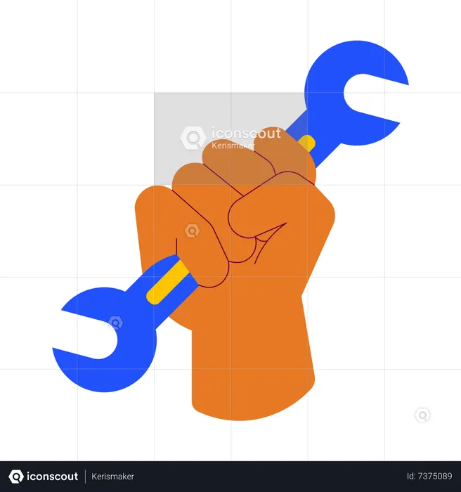 Holding wrench  Illustration