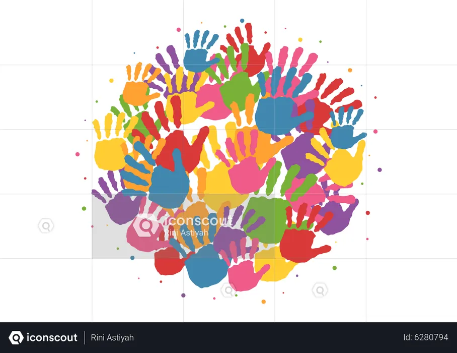 Holi festival art  Illustration