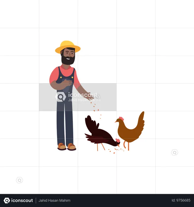 Hombre agrícola  Ilustración