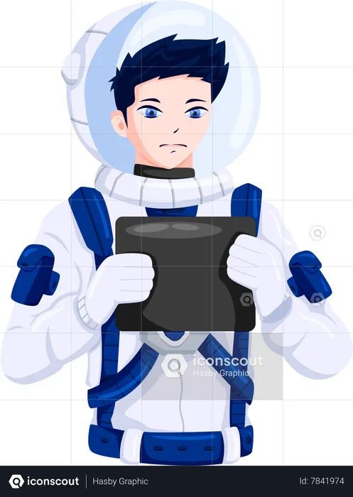 Astronauta masculino  Ilustración