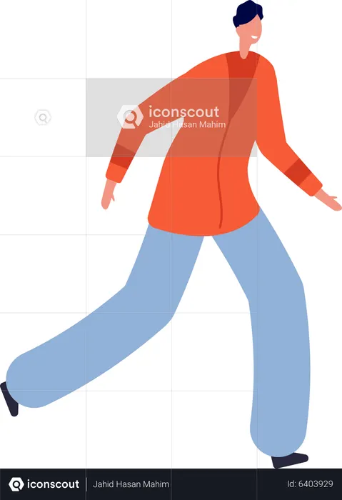 Hombre caminando  Ilustración