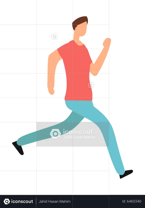 Hombre corriendo  Ilustración