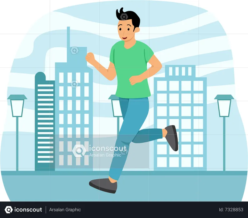 Hombre corriendo  Ilustración