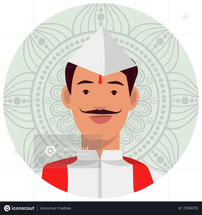 Hombre marathi  Ilustración