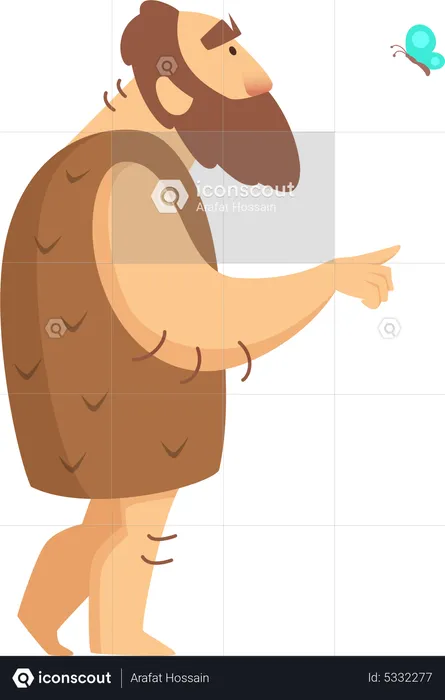 Hombre prehistórico  Ilustración