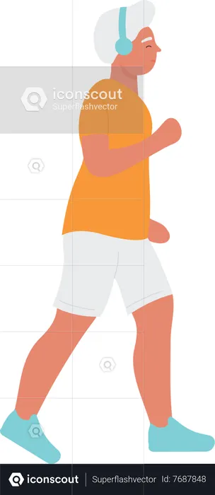 Hombre trotando  Ilustración