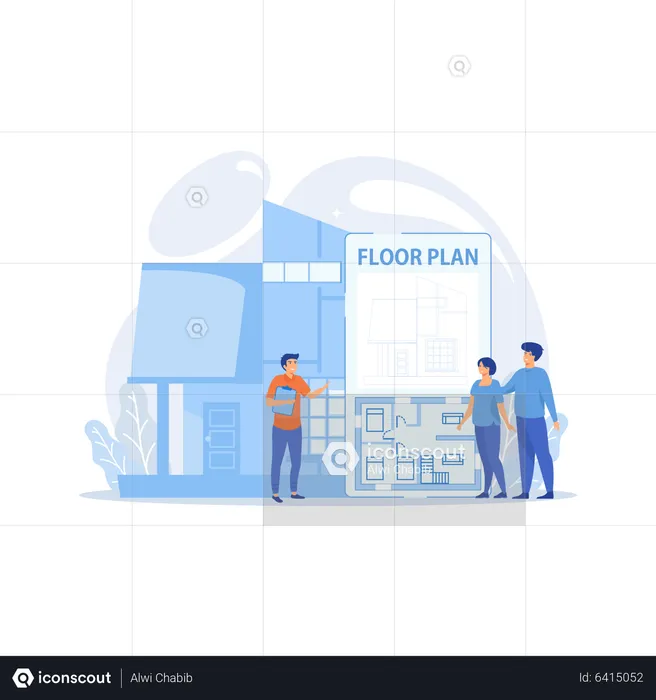 Home Blueprint  Illustration