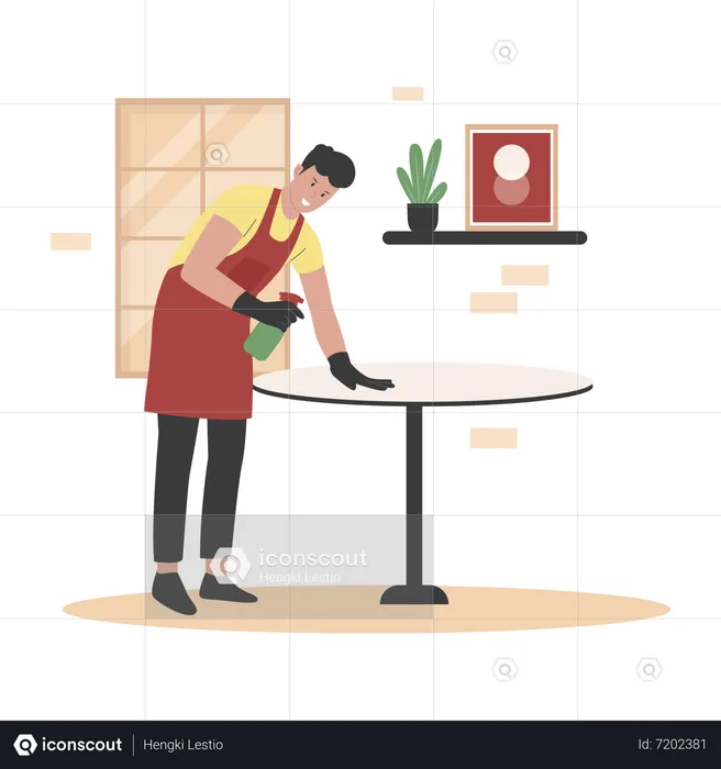 Home cleanup service  Illustration