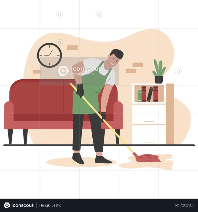Home cleanup service  Illustration