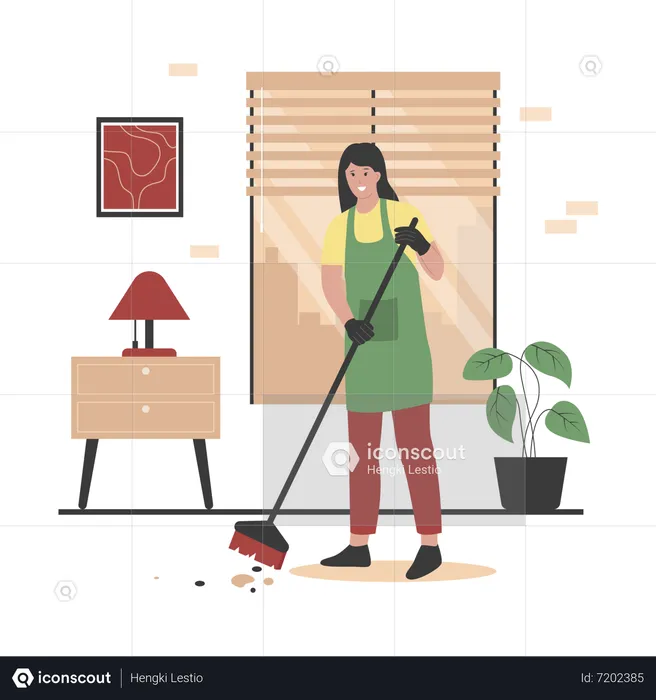 Home cleanup service  Illustration