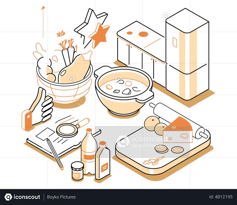 Home cooking  Illustration