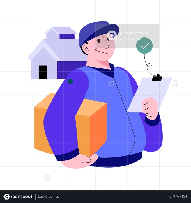 Home delivery  Illustration