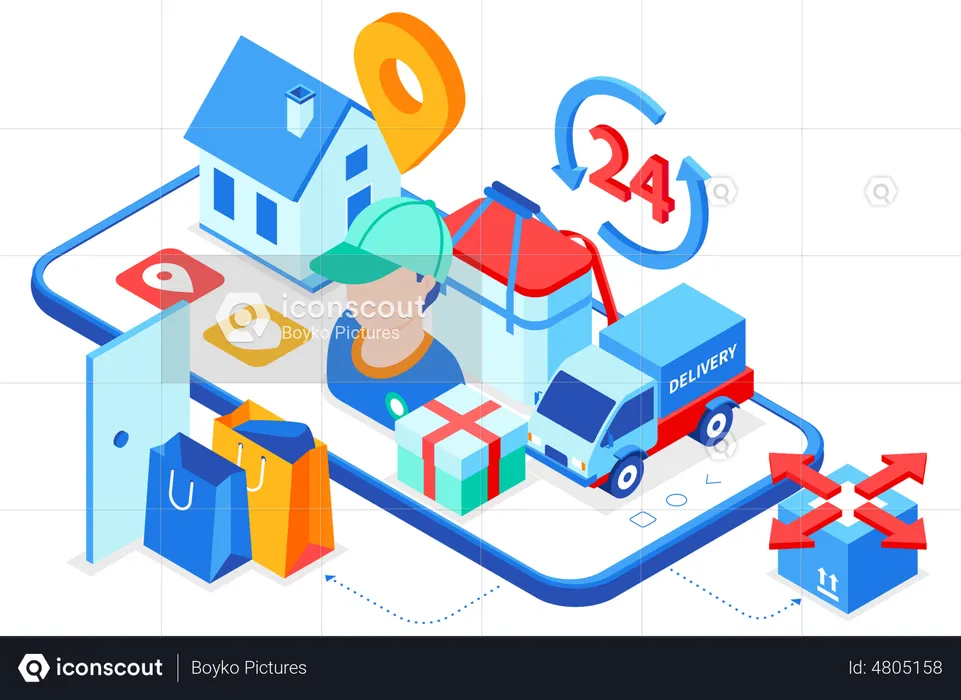 Home delivery service  Illustration